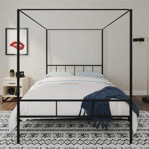 Novogratz Marion Canopy Bed - Black - Queen