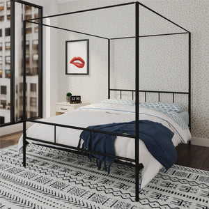 Novogratz Marion Canopy Bed - Black - Queen