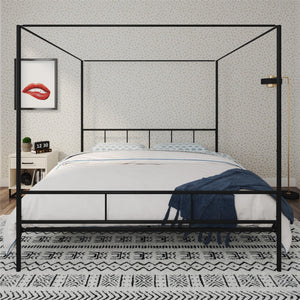 Novogratz Marion Canopy Bed - Black - King