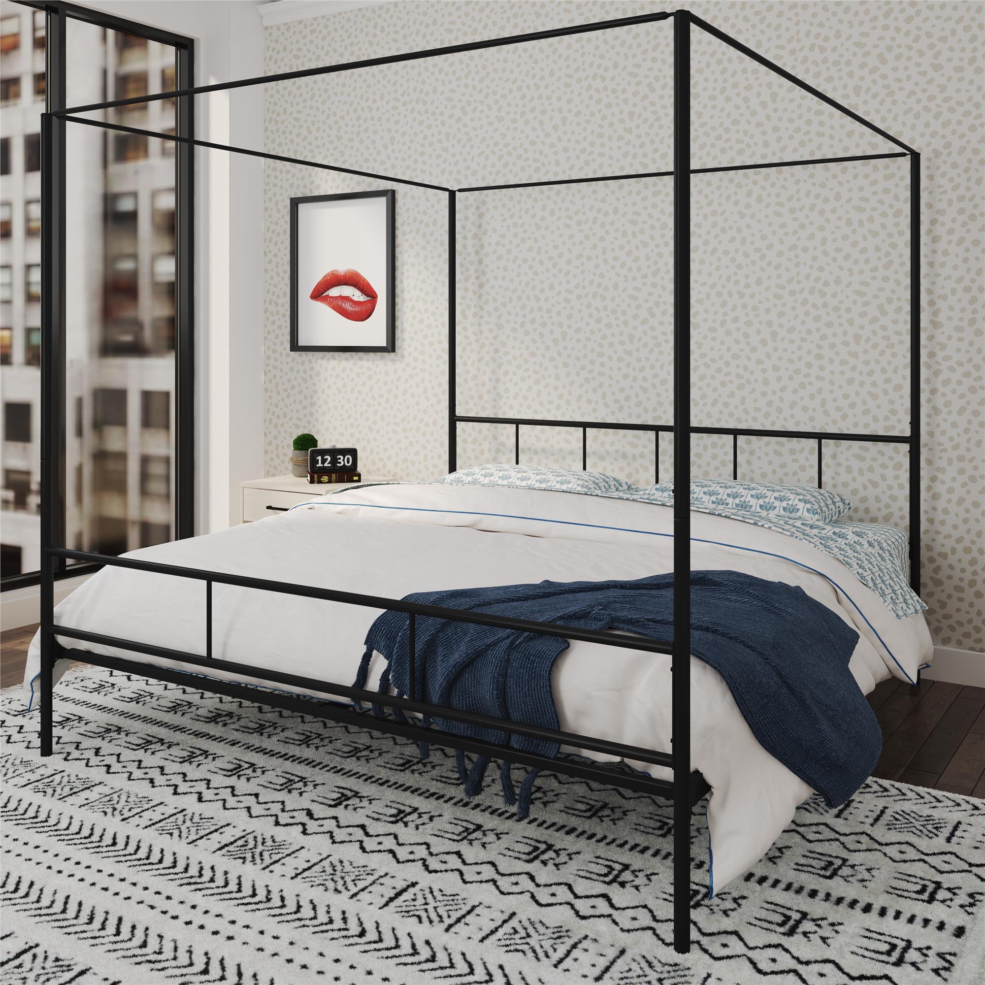 Novogratz Marion Canopy Bed - Black - King