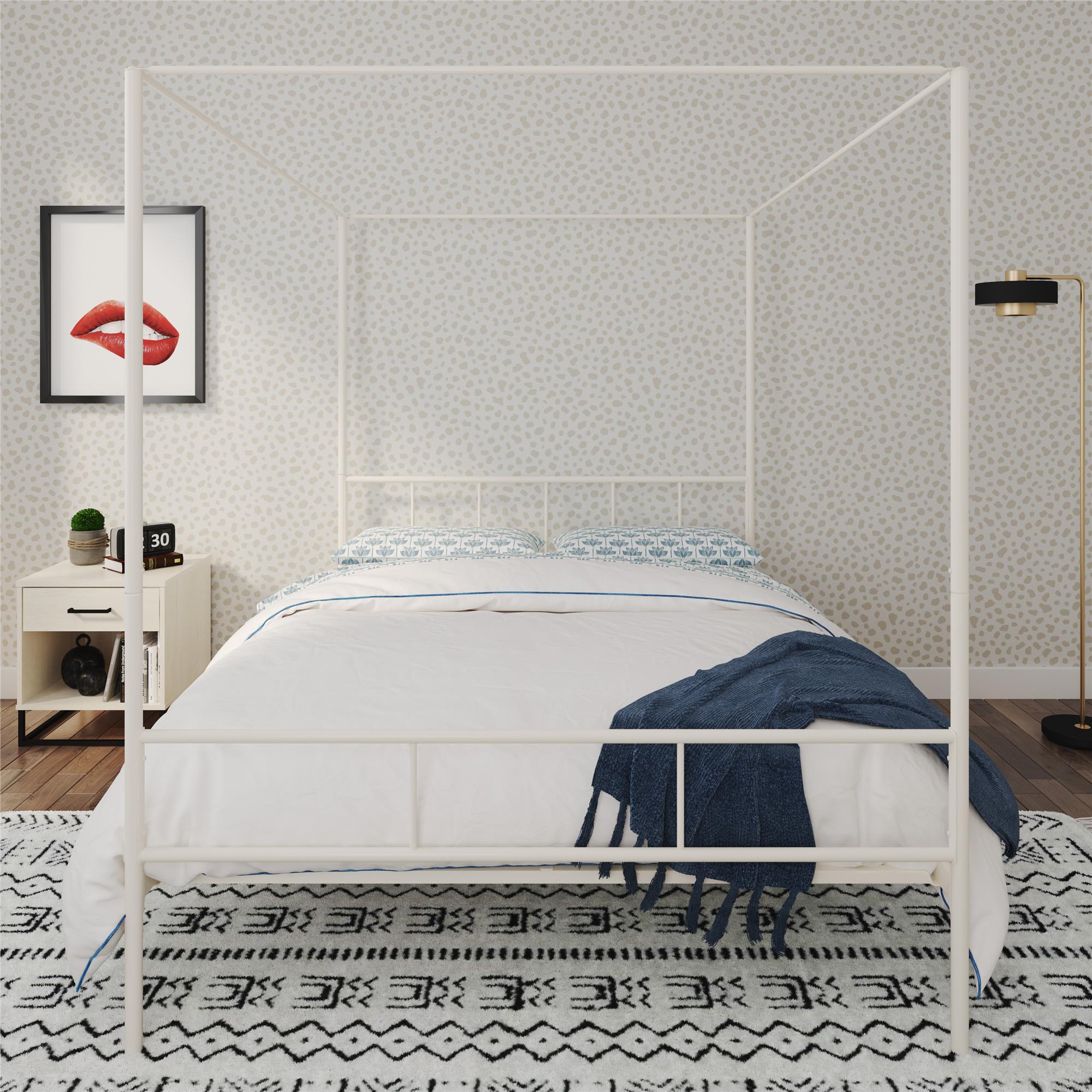 Novogratz Marion Canopy Bed - White - Queen