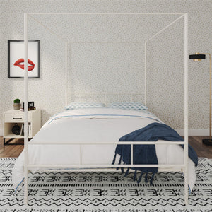 Novogratz Marion Canopy Bed - White - Queen