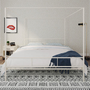 Novogratz Marion Canopy Bed - White - King