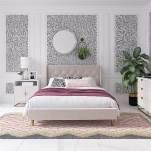 Novogratz Her Majesty Upholstered Bed - Ivory - Queen