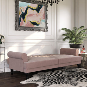 Novogratz Cassidy Upholstered Futon Sofa Bed - Blush