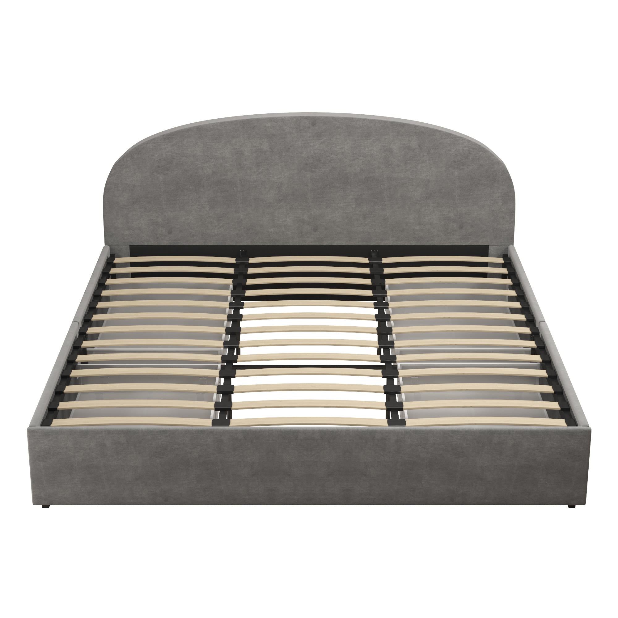 Mr. Kate Moon Upholstered Bed with Storage - Light Gray - King