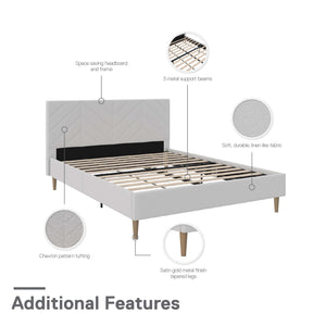 DHP Andrea Futon Sofa Bed - Gray - Queen