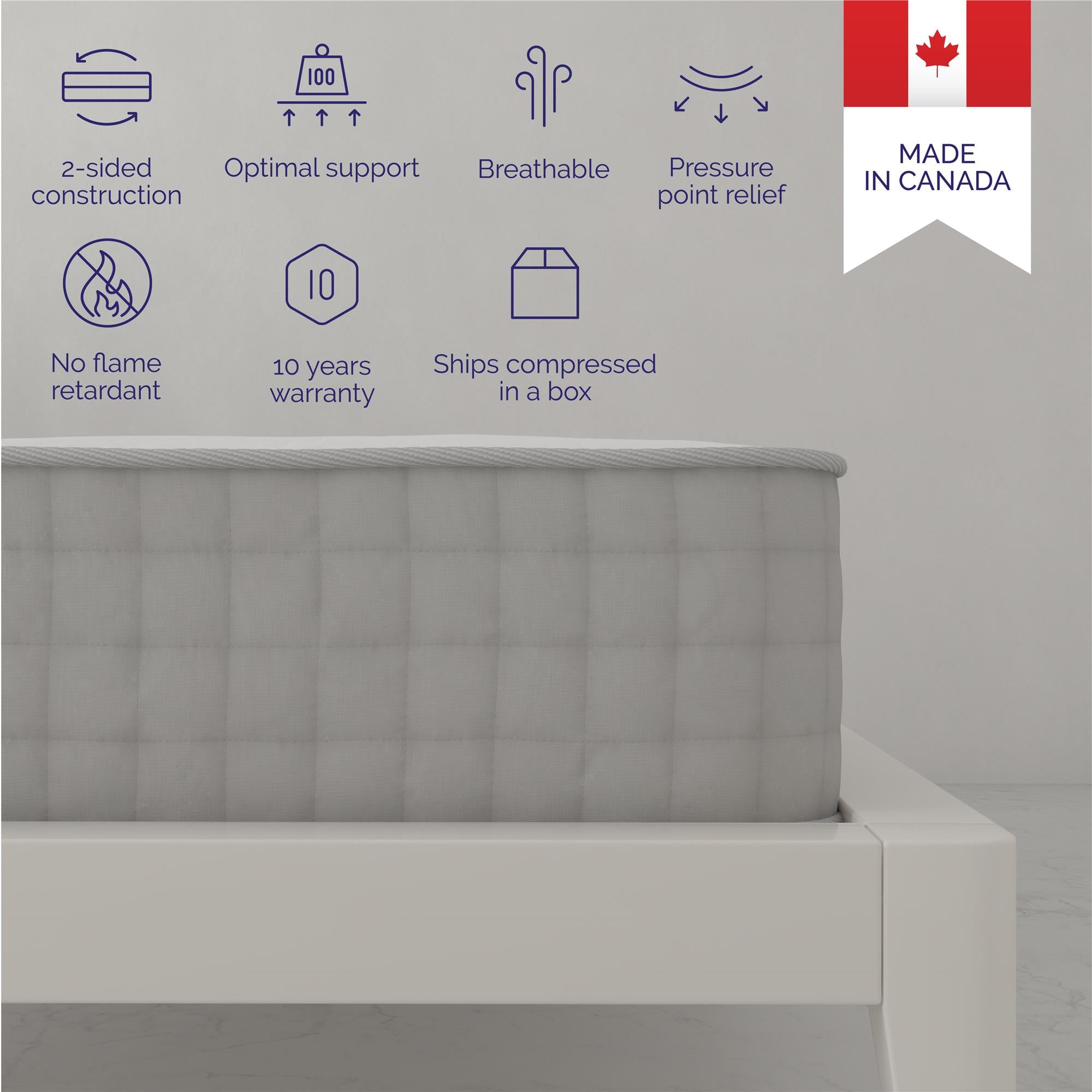 Signature Sleep Hush 8" Pocket Spring Mattress - White - Full