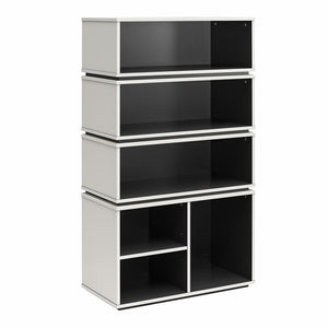 Novogratz Shadow Gaming & Collectable Display Storage Bookcase - White