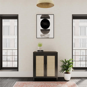 Ameriwood Home Wimberly 2 Door Accent Cabinet - Black Oak