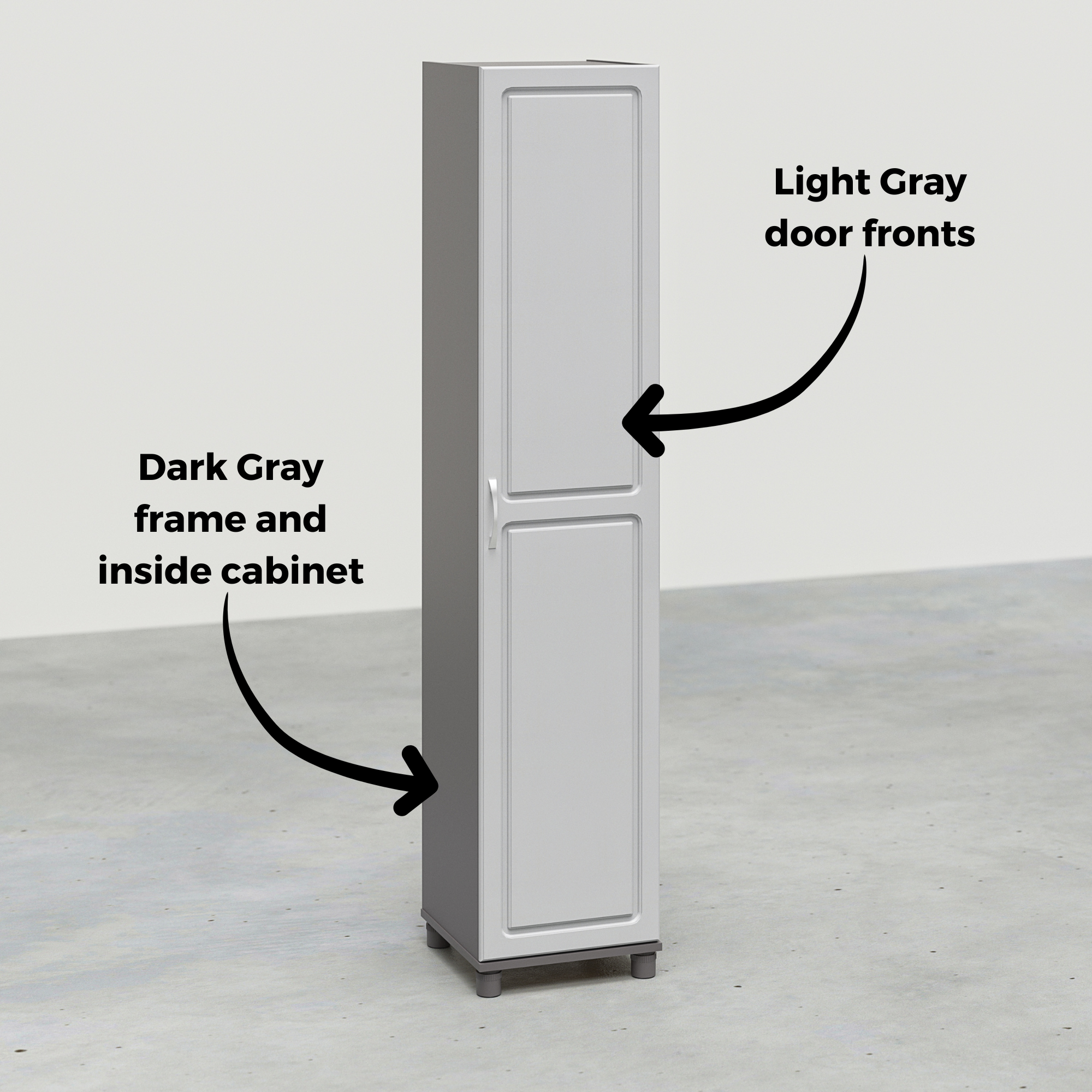 Systembuild Evolution Kendall 16" Utility Storage Cabinet - Gray