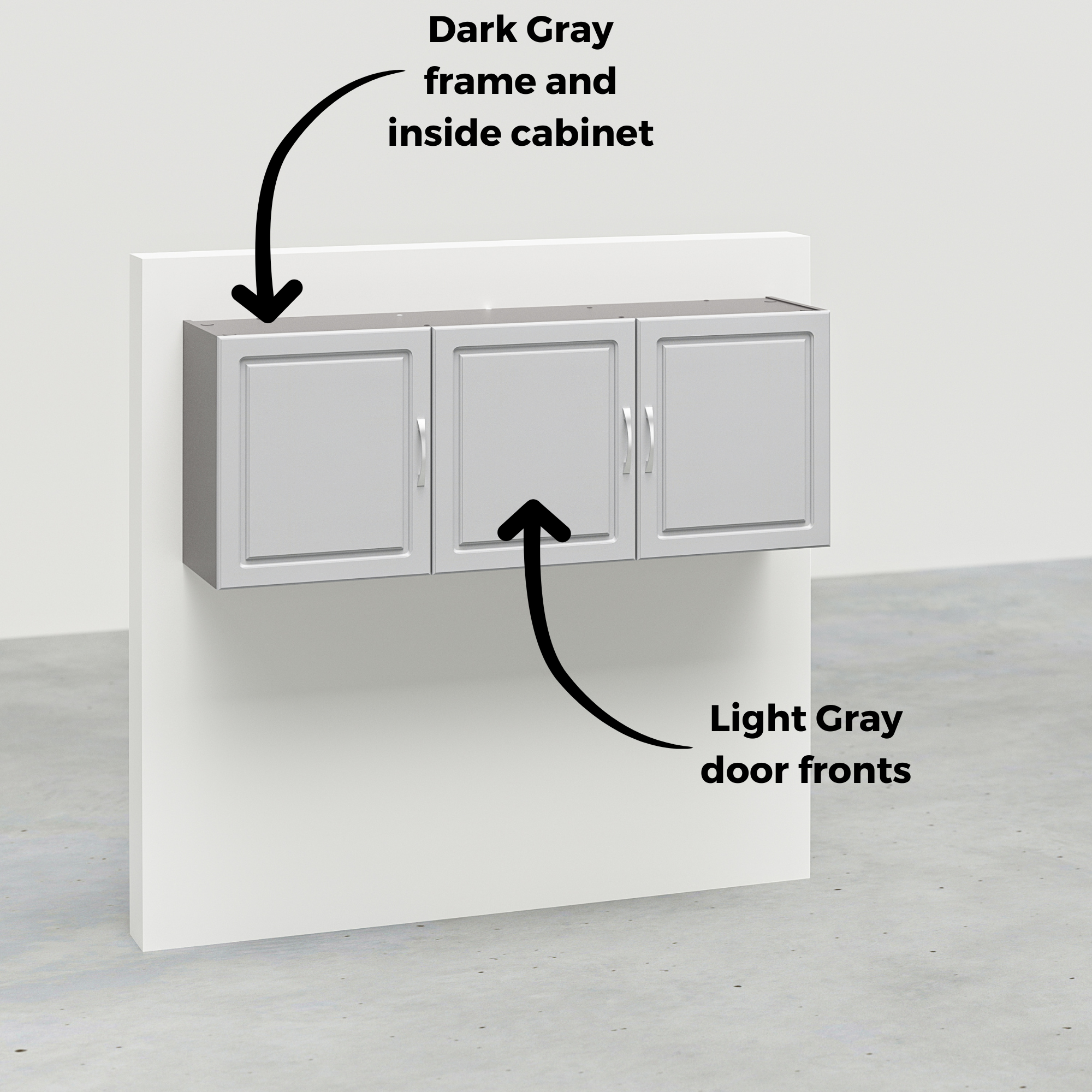 Systembuild Evolution Kendall 54" Wall Cabinet - Gray