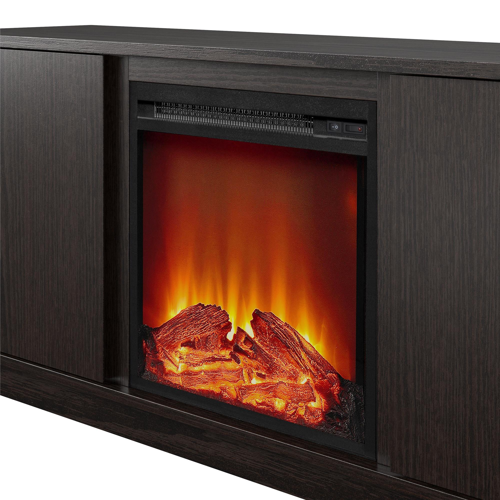 Ameriwood Home Bartow Electric Fireplace TV Stand - Espresso