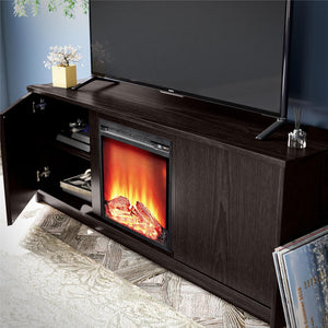 Ameriwood Home Bartow Electric Fireplace TV Stand - Espresso
