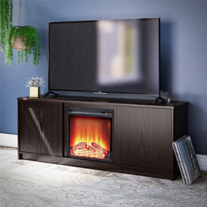 Ameriwood Home Bartow Electric Fireplace TV Stand - Espresso