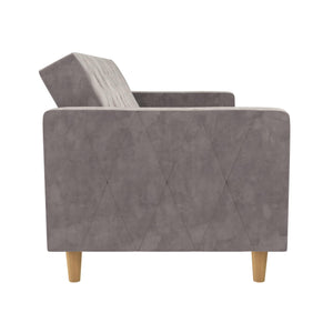 CosmoLiving Liberty Futon Sofa Bed with Storage - Light Gray