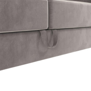 CosmoLiving Liberty Futon Sofa Bed with Storage - Light Gray