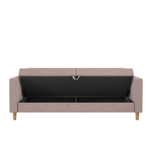 CosmoLiving Liberty Futon Sofa Bed with Storage - Blush