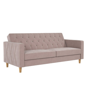 CosmoLiving Liberty Futon Sofa Bed with Storage - Blush