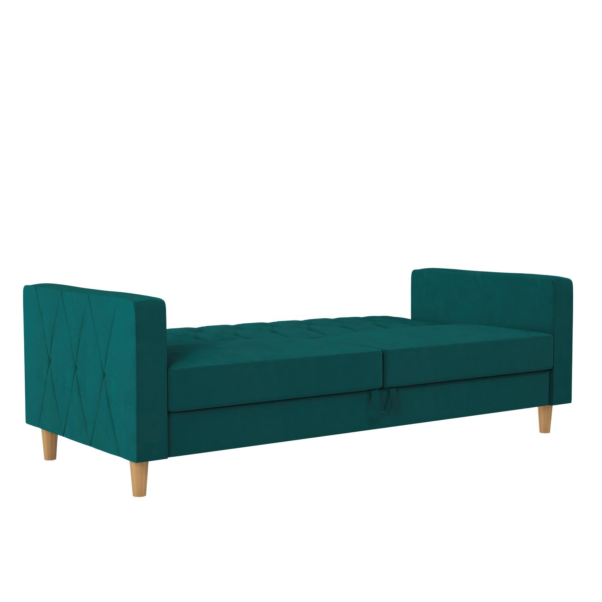 CosmoLiving Liberty Futon Sofa Bed with Storage - Green