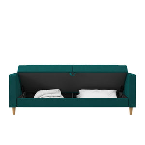 CosmoLiving Liberty Futon Sofa Bed with Storage - Green