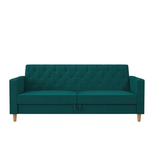 CosmoLiving Liberty Futon Sofa Bed with Storage - Green