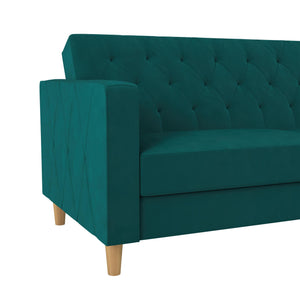 CosmoLiving Liberty Futon Sofa Bed with Storage - Green