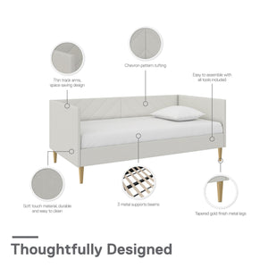 DHP Alicent Upholstered Daybed - Light Gray - Twin