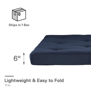 DHP Carson 6" Polyester Futon Mattress - Blue - Full