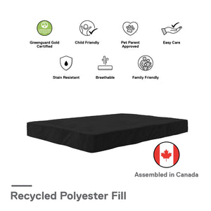 DHP Carson 8" Polyester Futon Mattress - Black - Full