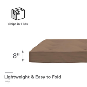 DHP Caden 8" Futon Mattress - Tan - Full