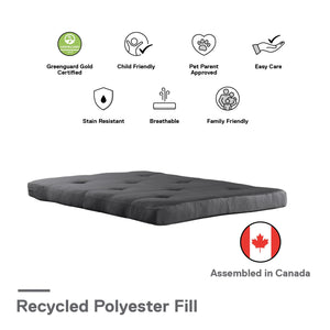 DHP Caden 6" Futon Mattress - Gray - Full