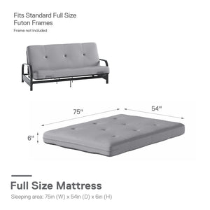 DHP Caden 6" Futon Mattress - Herringbone - Full