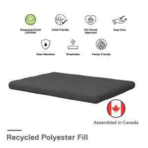 DHP Caddie 6" Futon Mattress - Gray - Full