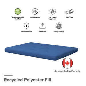 DHP Caddie 6" Futon Mattress - Blue - Full