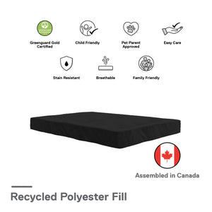 DHP Kali 8" Polyester Futon Mattress - Black - Full