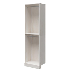 Systembuild Evolution Elba Open Shelf and Hanging Clothing Rod Modular Closet Unit - Ivory Oak