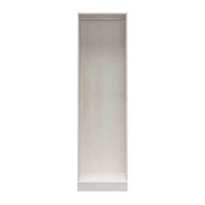 Systembuild Evolution Elba Open Shelf and Hanging Clothing Rod Modular Closet Unit - Ivory Oak