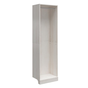 Systembuild Evolution Elba Open Shelf and Hanging Clothing Rod Modular Closet Unit - Ivory Oak