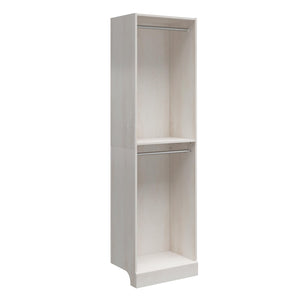 Systembuild Evolution Elba Open Shelf and Hanging Clothing Rod Modular Closet Unit - Ivory Oak