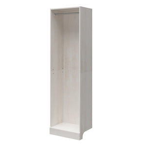 Systembuild Evolution Elba Open Shelf and Hanging Clothing Rod Modular Closet Unit - Ivory Oak
