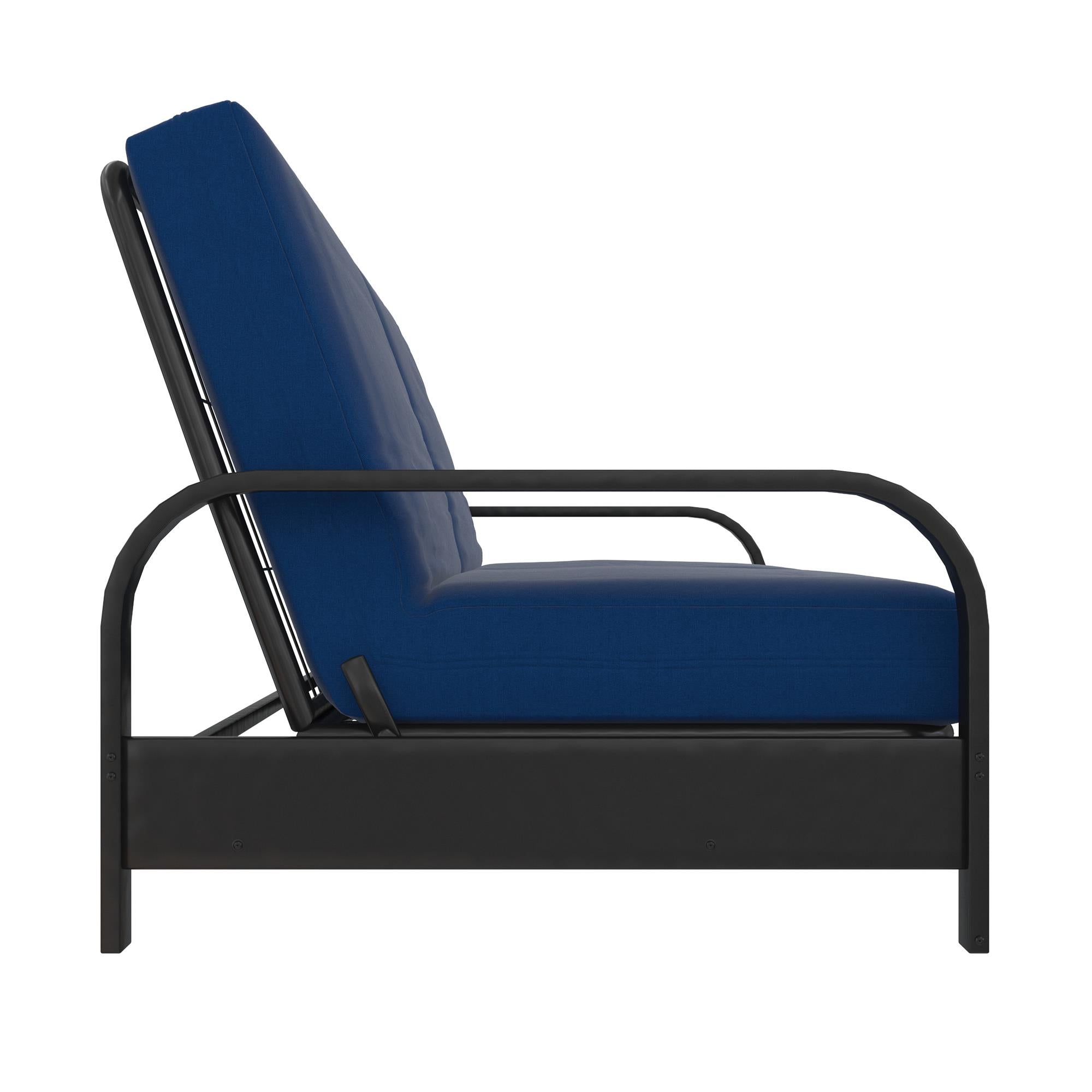 DHP Elbern Futon Set with Metal Frame and Mattress - Blue - Full