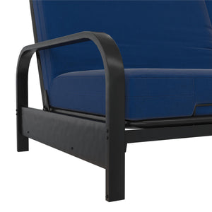 DHP Elbern Futon Set with Metal Frame and Mattress - Blue - Full