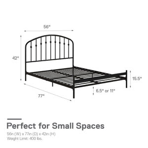 DHP Narla Metal Bed Frame - Black - Full