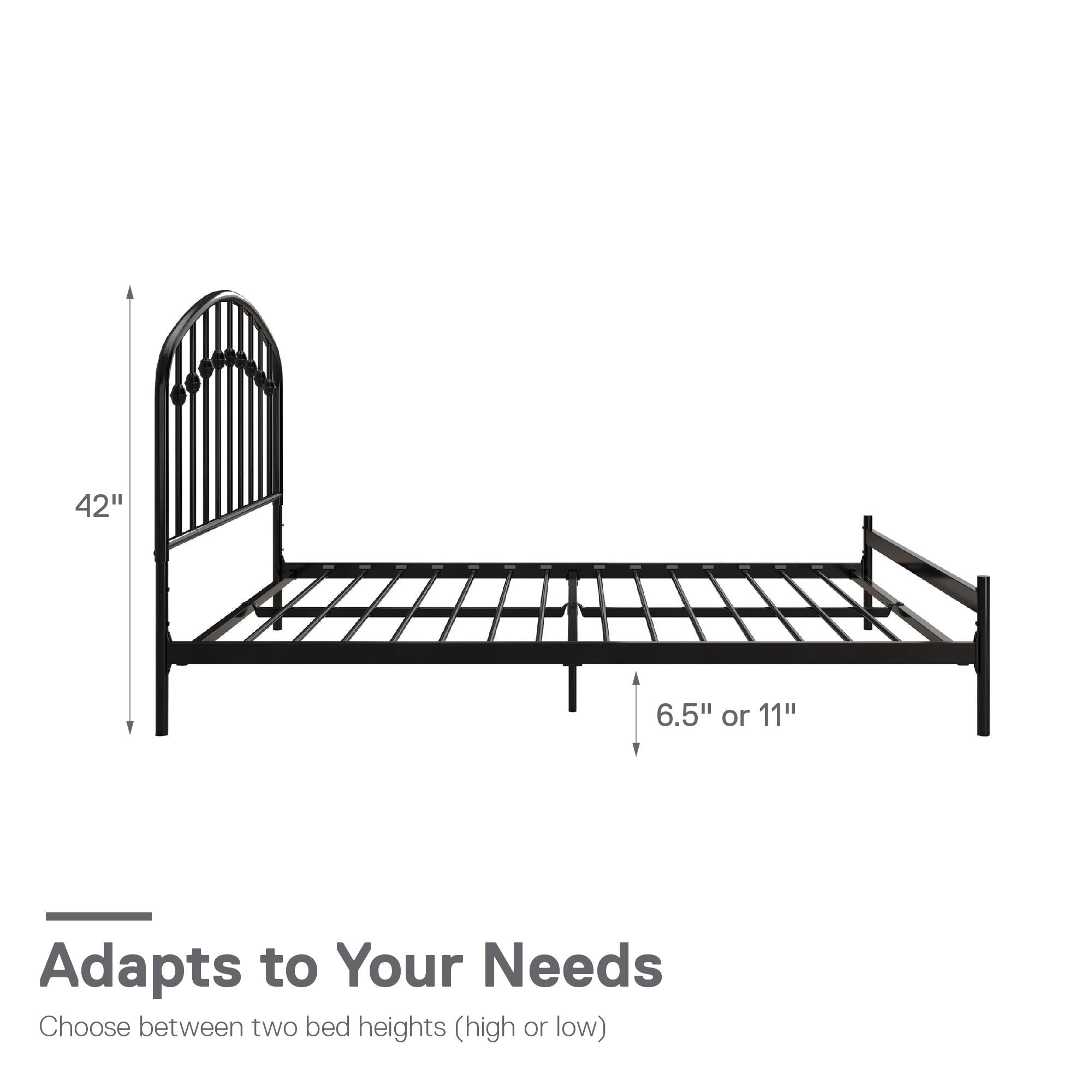 DHP Narla Metal Bed Frame - Black - Full