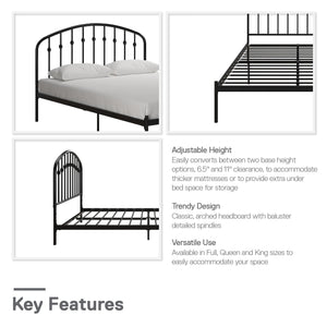 DHP Narla Metal Bed Frame - Black - Full