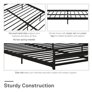 DHP Narla Metal Bed Frame - Black - Full