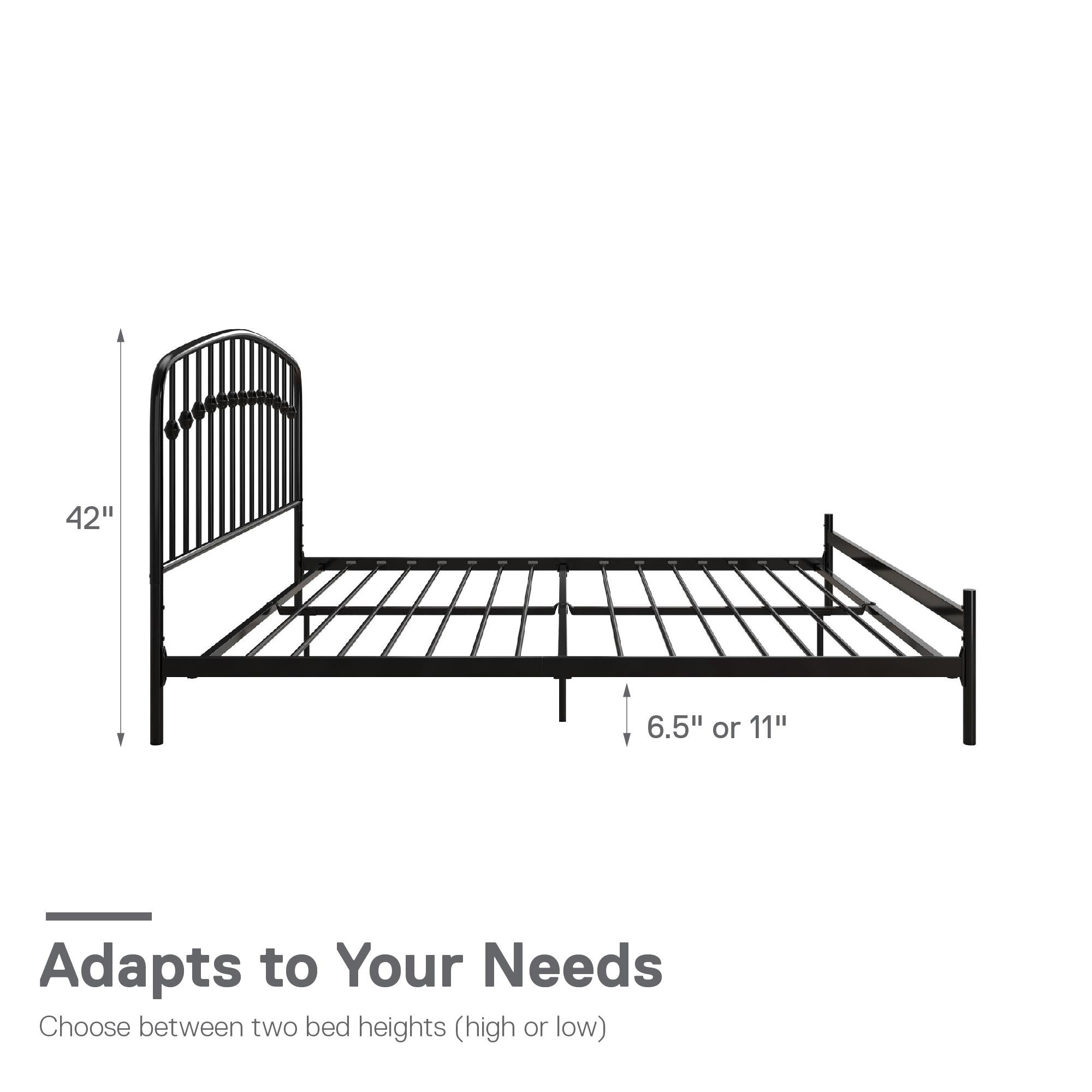 DHP Narla Metal Bed Frame - Black - King