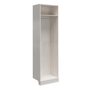 Systembuild Evolution Elba Open Shelf and Hanging Clothing Rod Modular Closet Unit - Ivory Oak