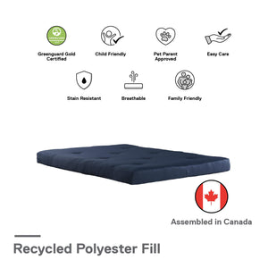 DHP Eve 6"  Polyester Futon Mattress - Blue - Full